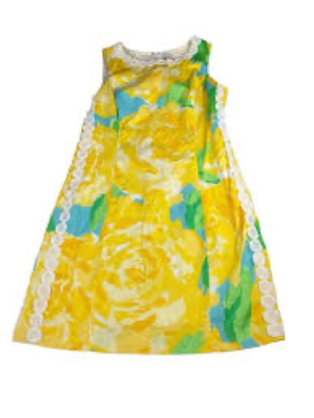 Lilly Pulitzer Sunglow Mila Shift Dress Yellow Floral Print Size 0